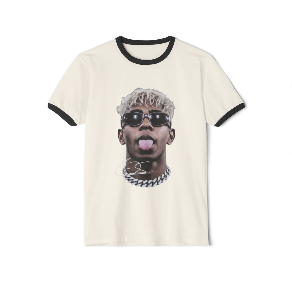 Lamine Yamal Graphic Ringer T-Shirt — Retro Portrait Streetwear Tee