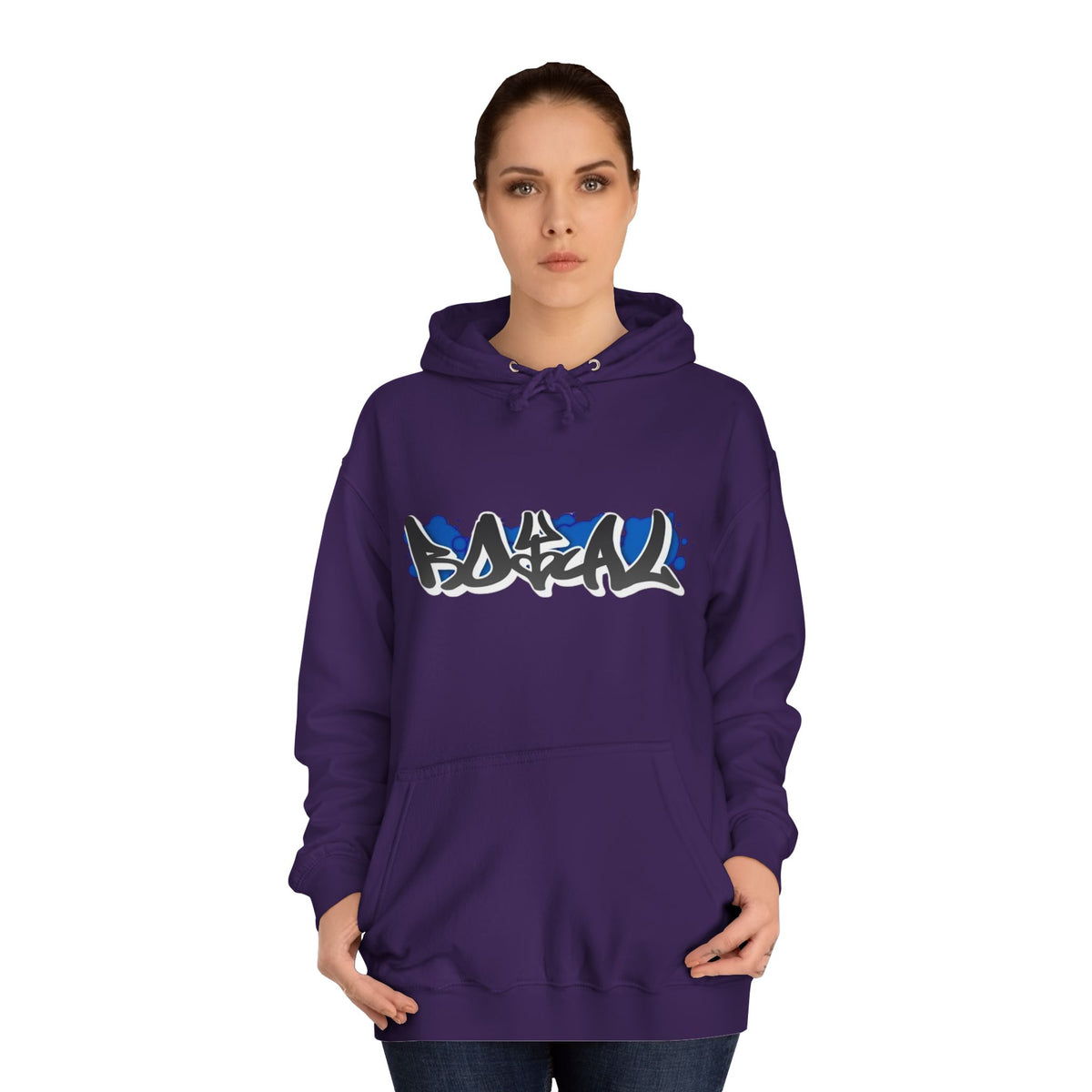 Graffiti Hoodie — Blue Graffiti Logo Pullover