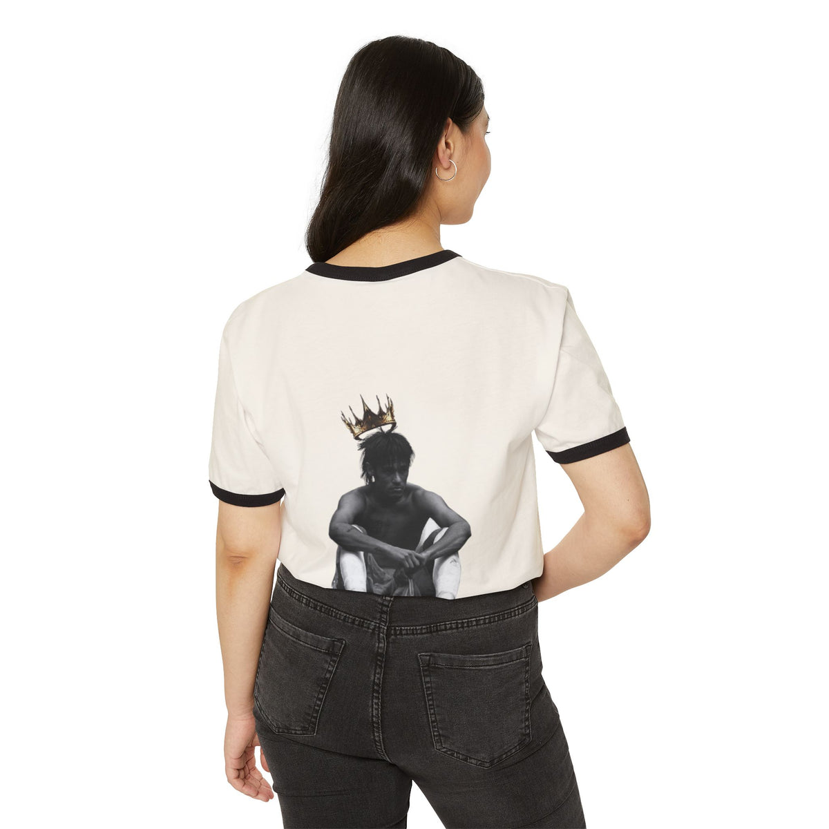 NEYMAR Ringer Tee — Crowned Portrait Graphic T-Shirt