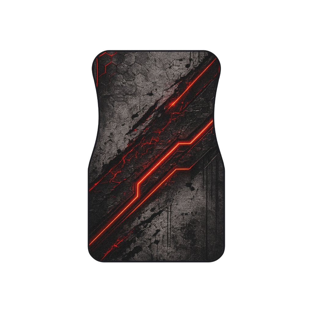 Red Neon Tech Car Mats (Set of 4)