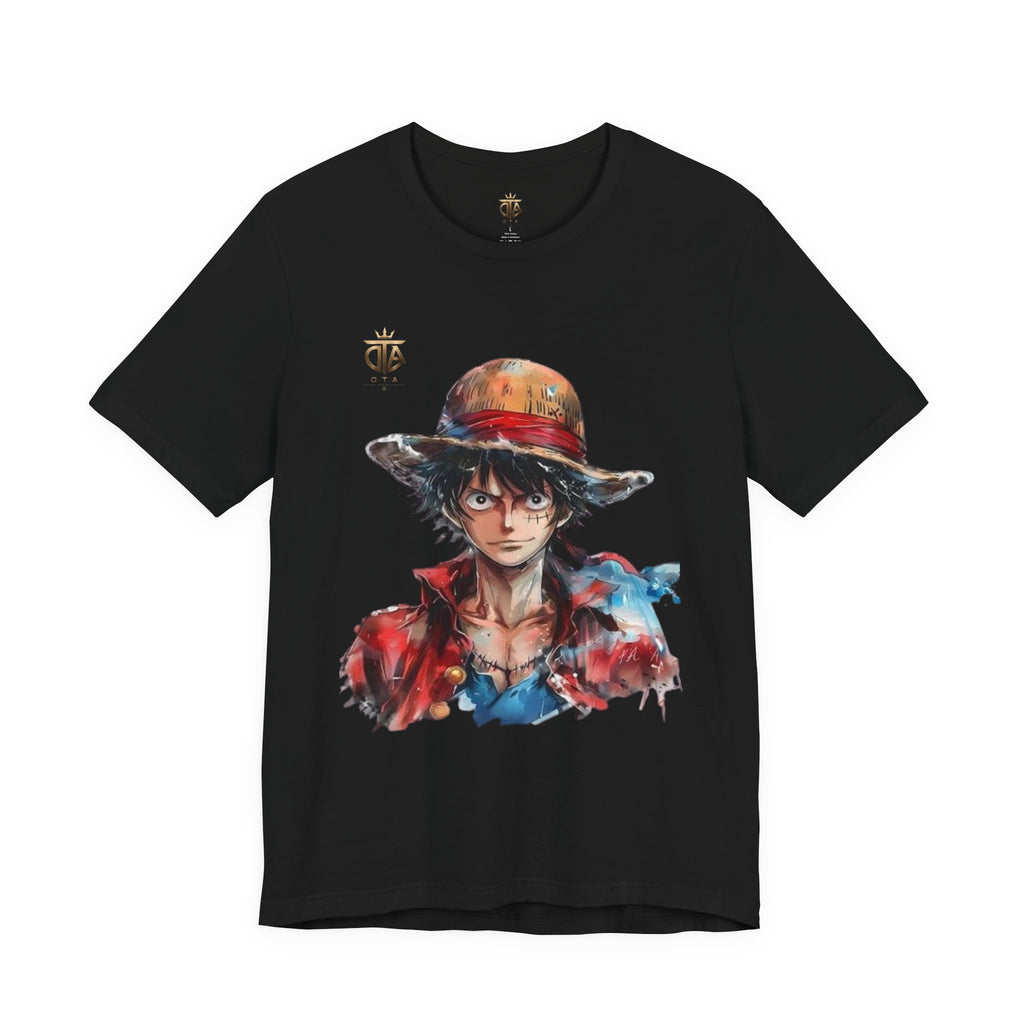 Luffy Watercolor Portrait T-Shirt — Anime Straw Hat Crew Tee