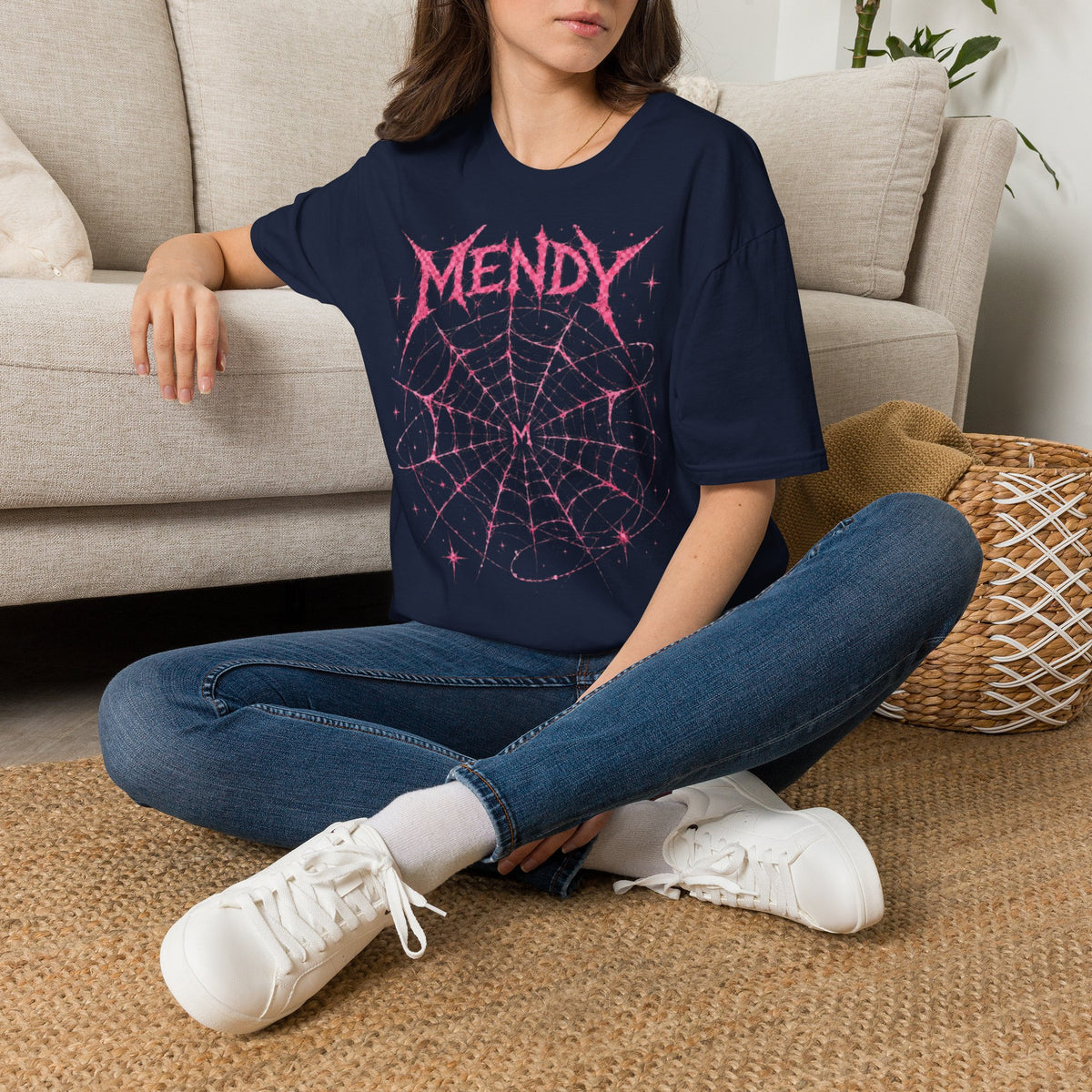 Spider Web T‑Shirt — 'spöckle?' Gothic Halloween Graphic Tee