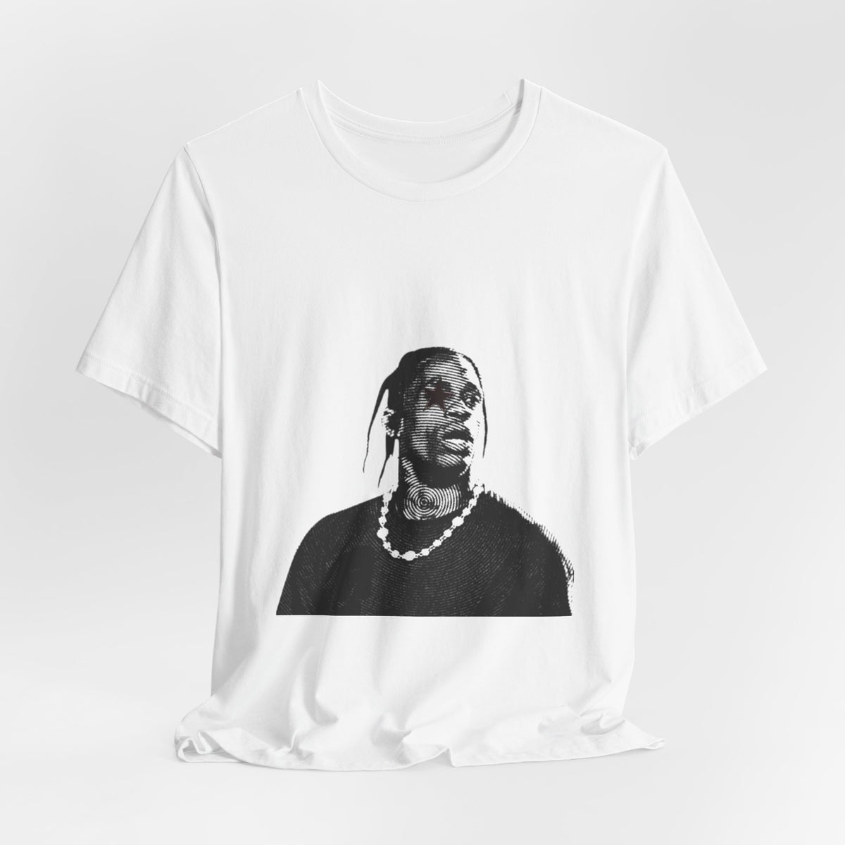 Portrait Graphic Tee — Monochrome Music Icon Silhouette T-Shirt