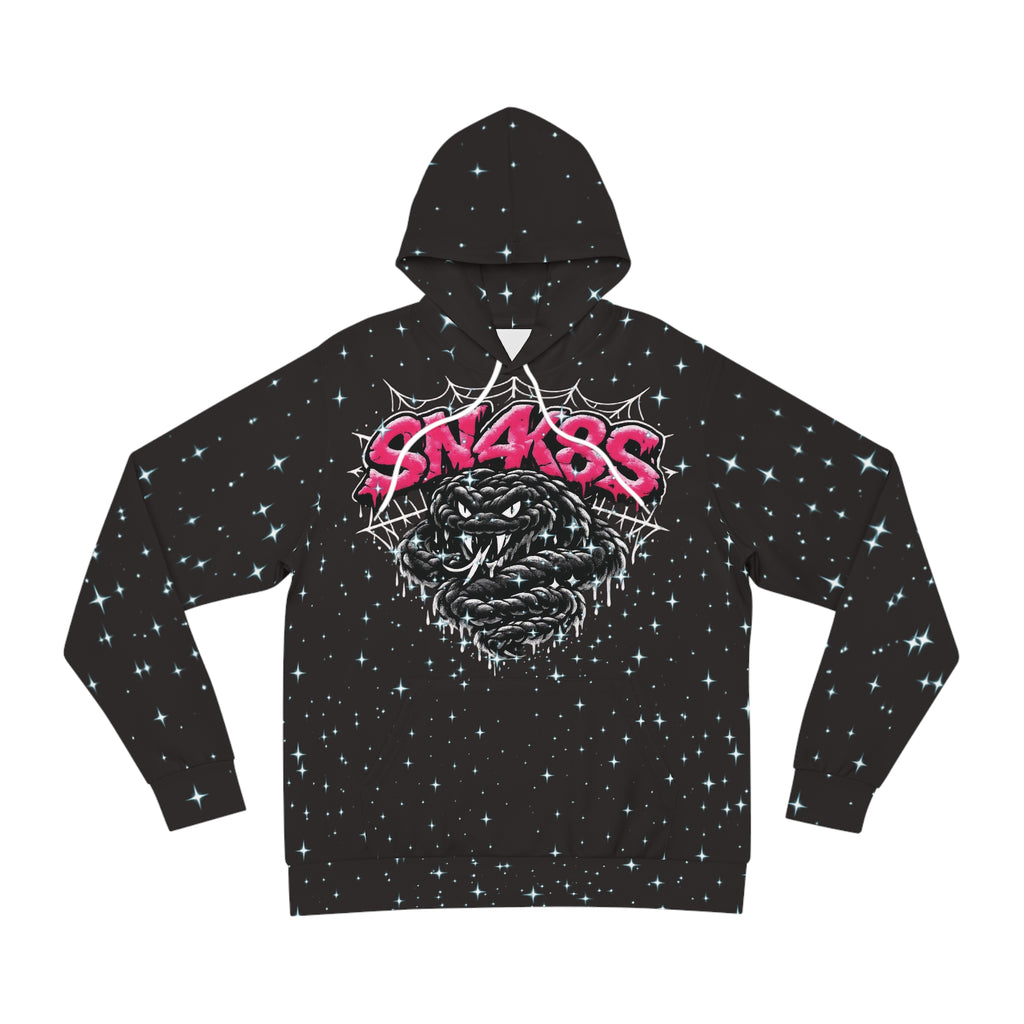 SN4k8S Graphic Hoodie — 'SN4K8S' Retro Streetwear All-Over Print