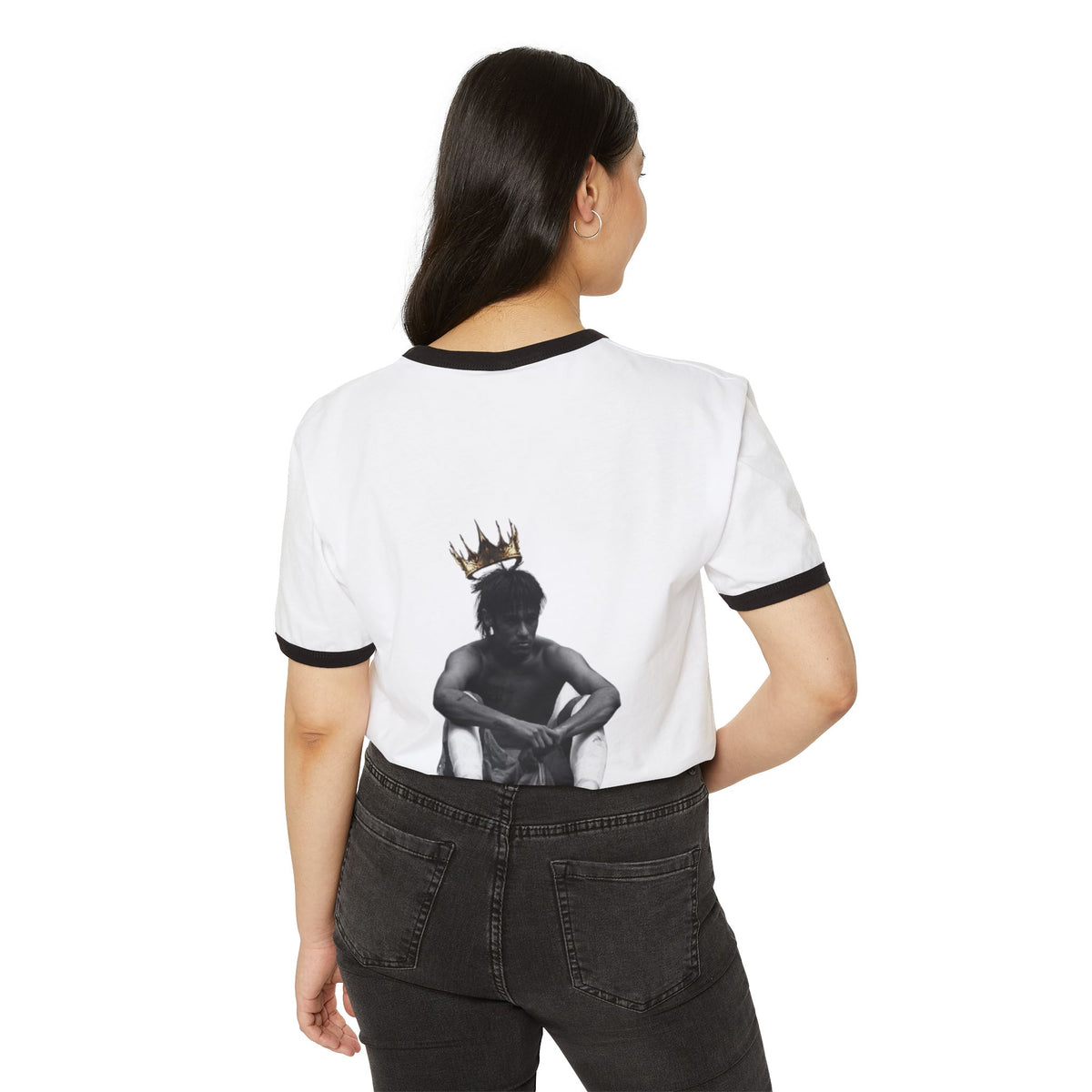 NEYMAR Ringer Tee — Crowned Portrait Graphic T-Shirt
