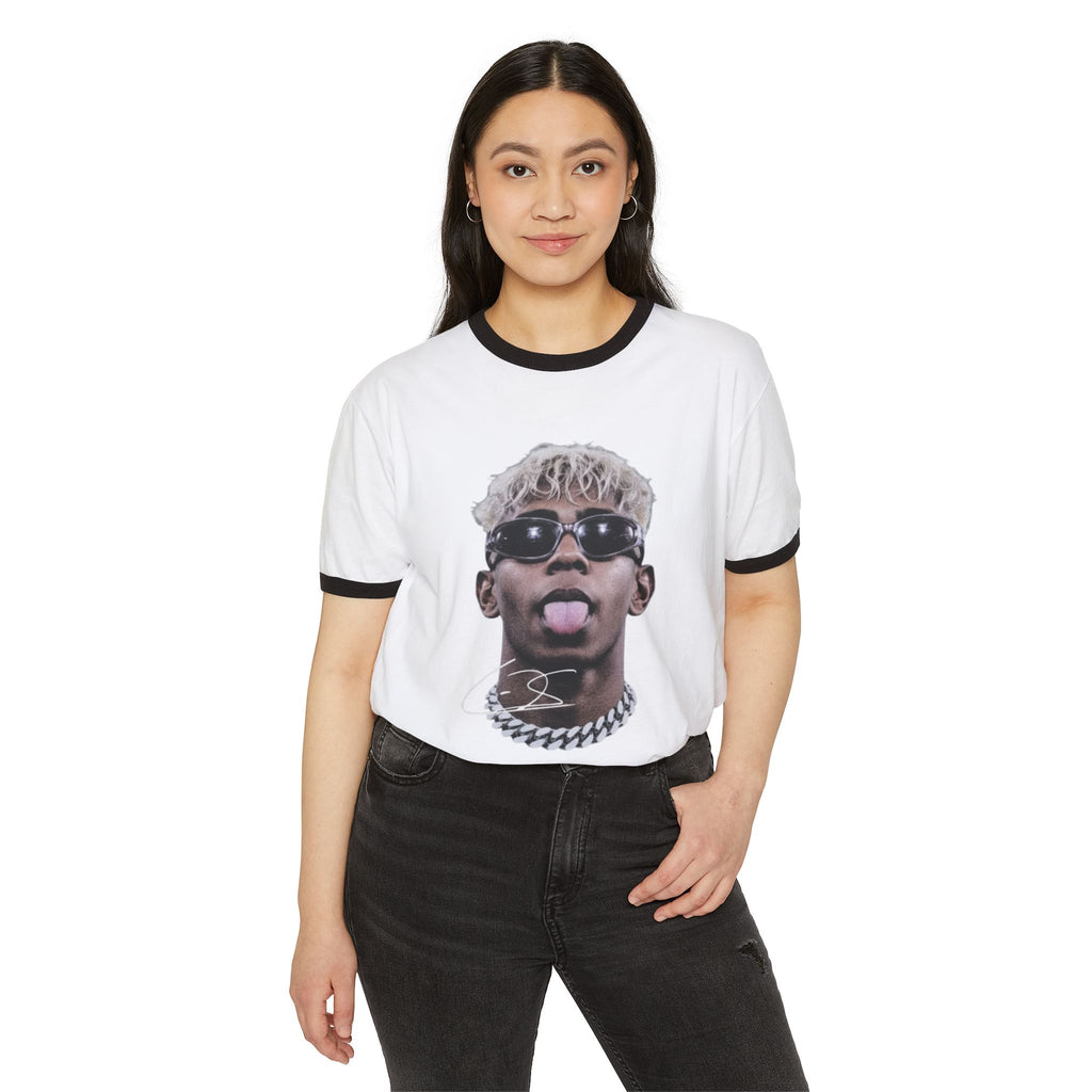 Lamine Yamal Graphic Ringer T-Shirt — Retro Portrait Streetwear Tee