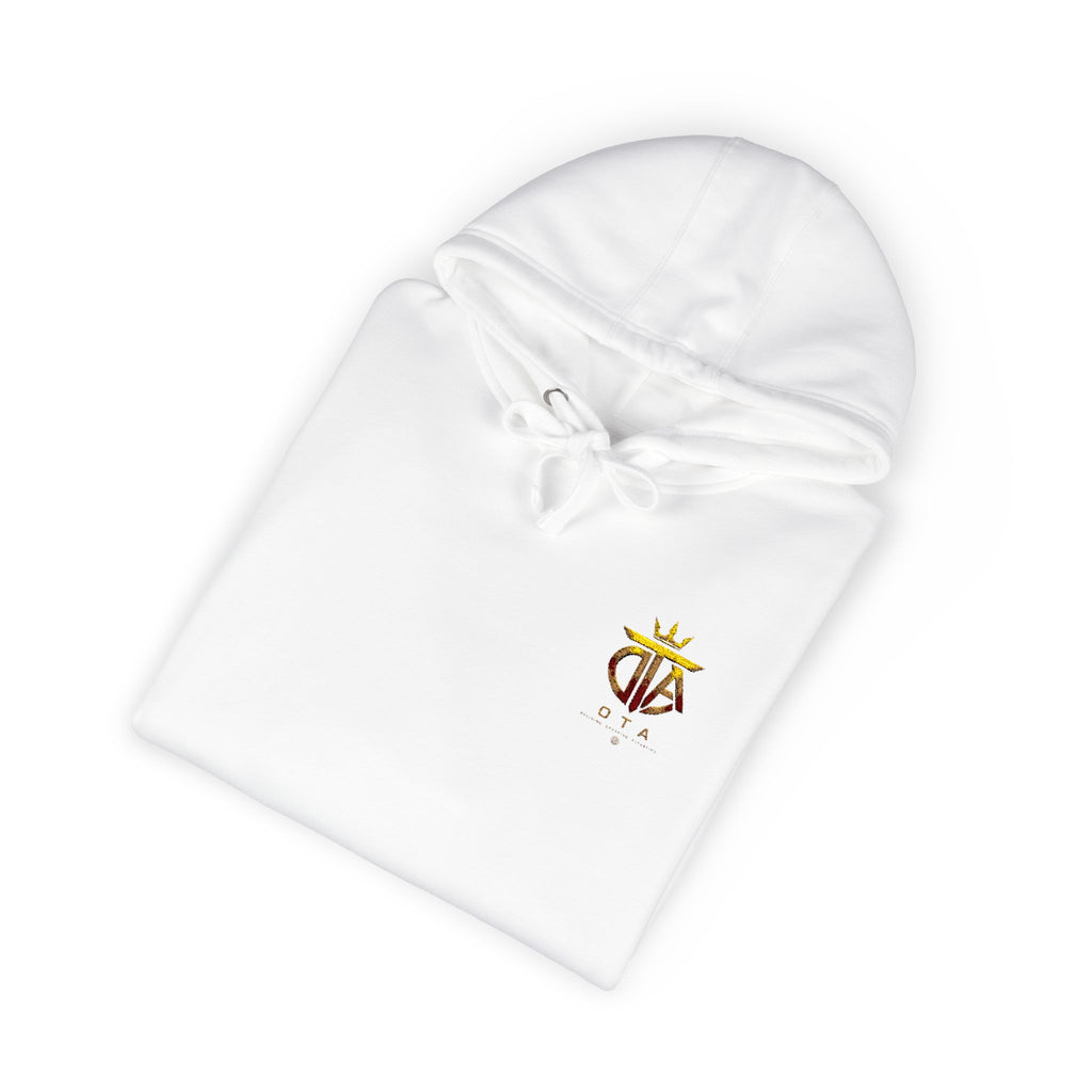 Star Crown Crest Hoodie — Small Chest Graphic, Regal Floral Emblem