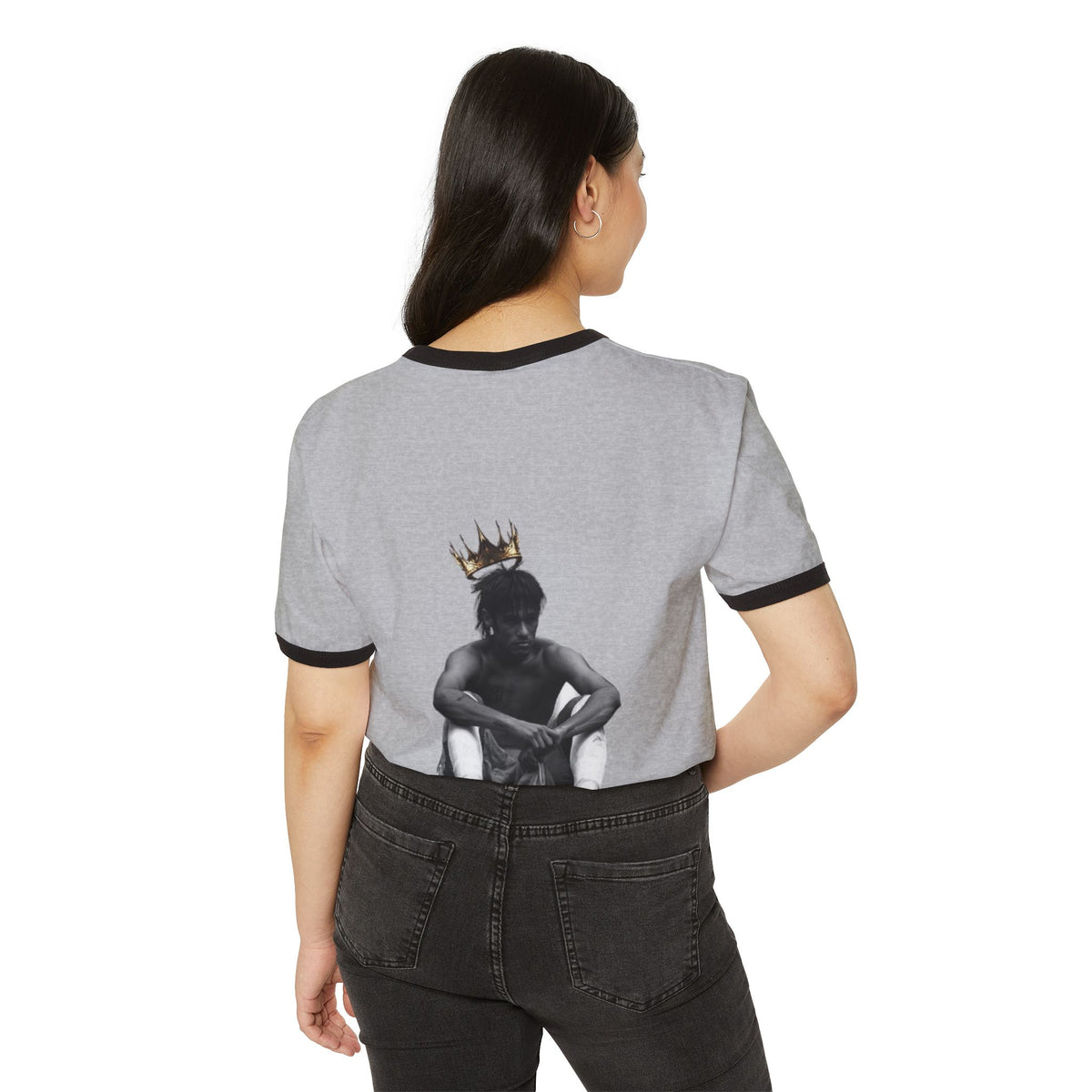 NEYMAR Ringer Tee — Crowned Portrait Graphic T-Shirt