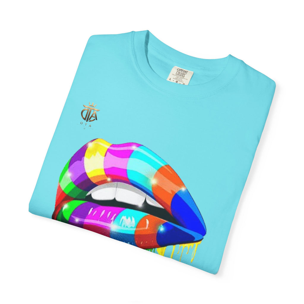 Paint Drip Rainbow Lips T-Shirt