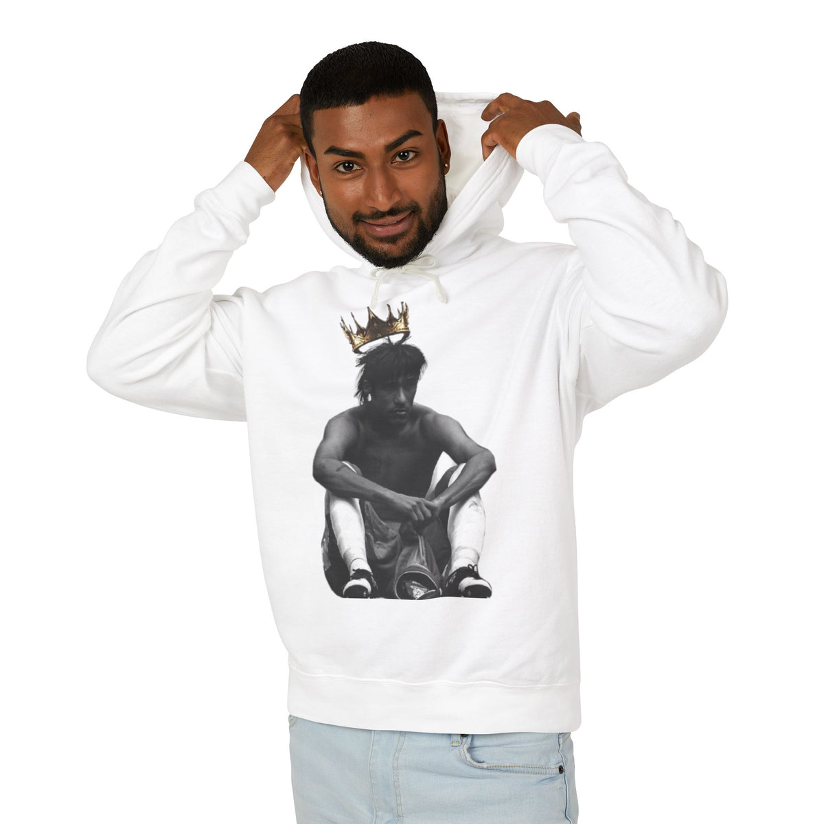 Prince Who Never Became King Hoodie — Graphic Crown Portrait Streetwear