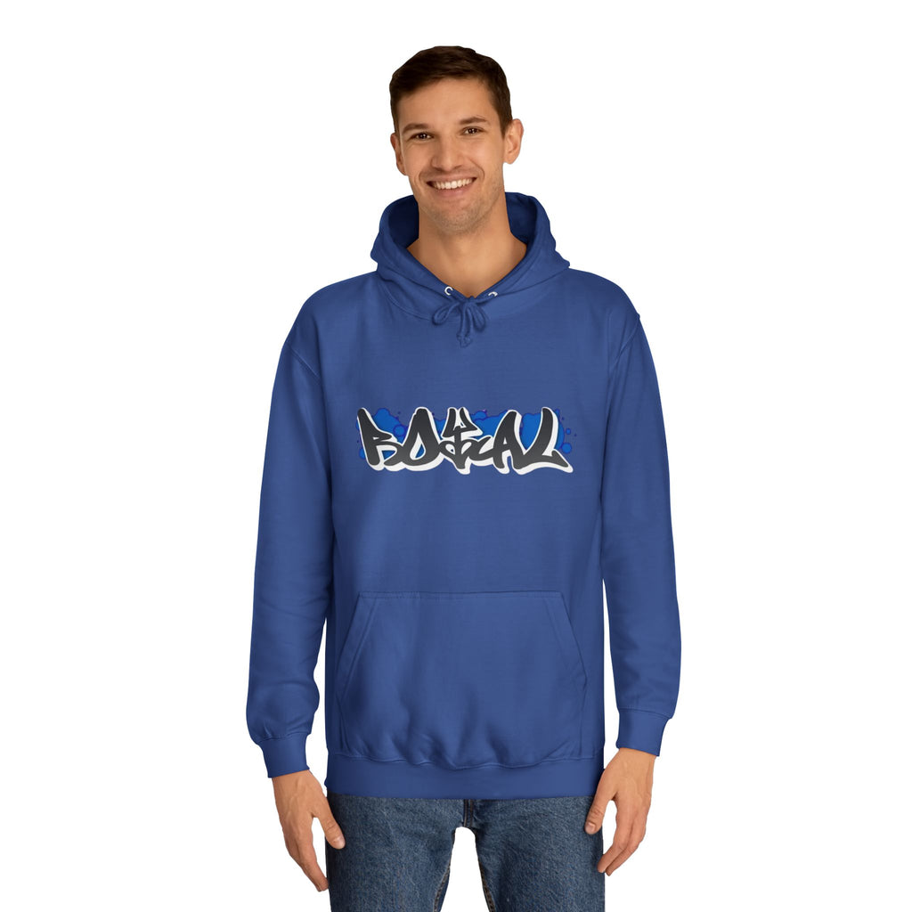 Graffiti Hoodie — Blue Graffiti Logo Pullover