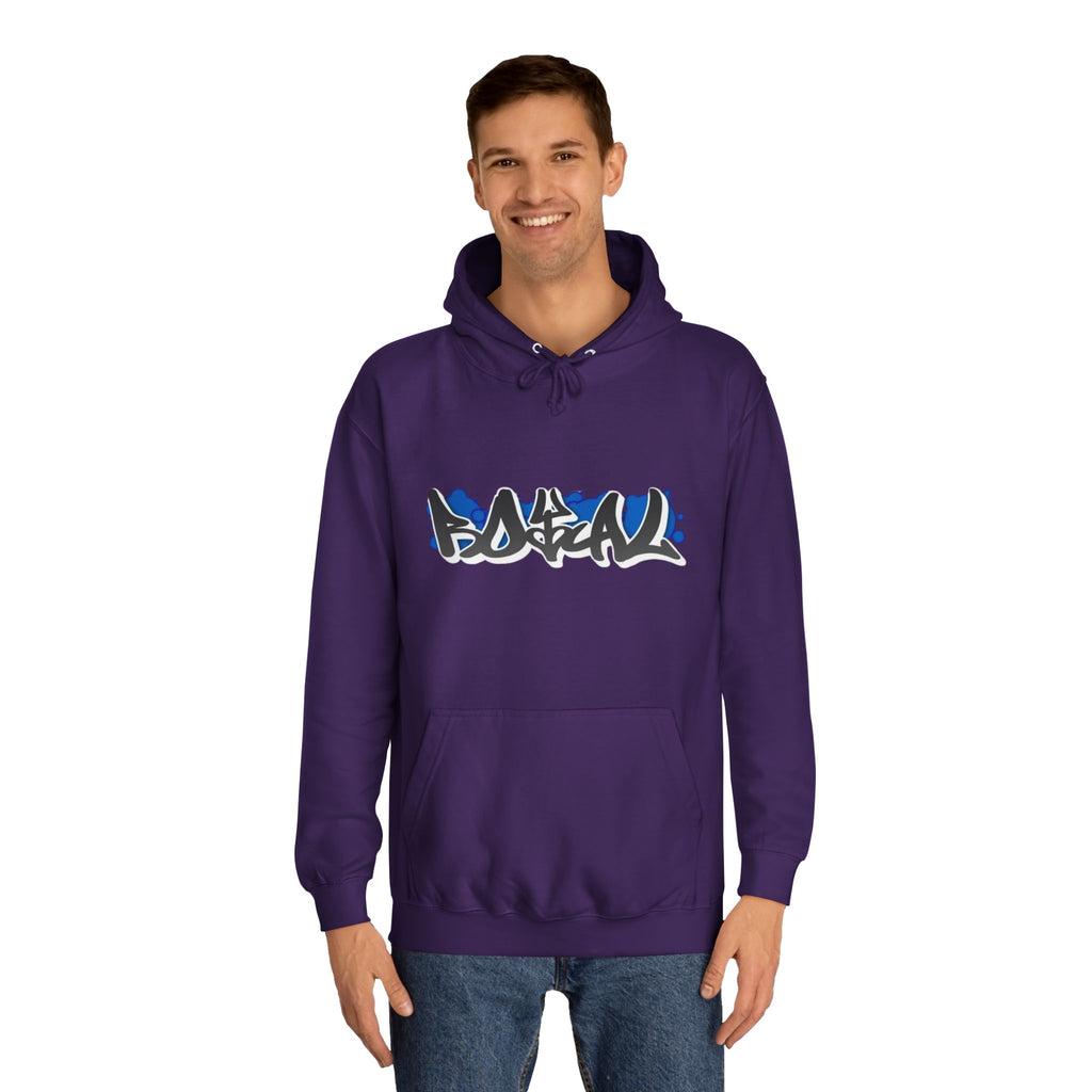 Graffiti Hoodie — Blue Graffiti Logo Pullover