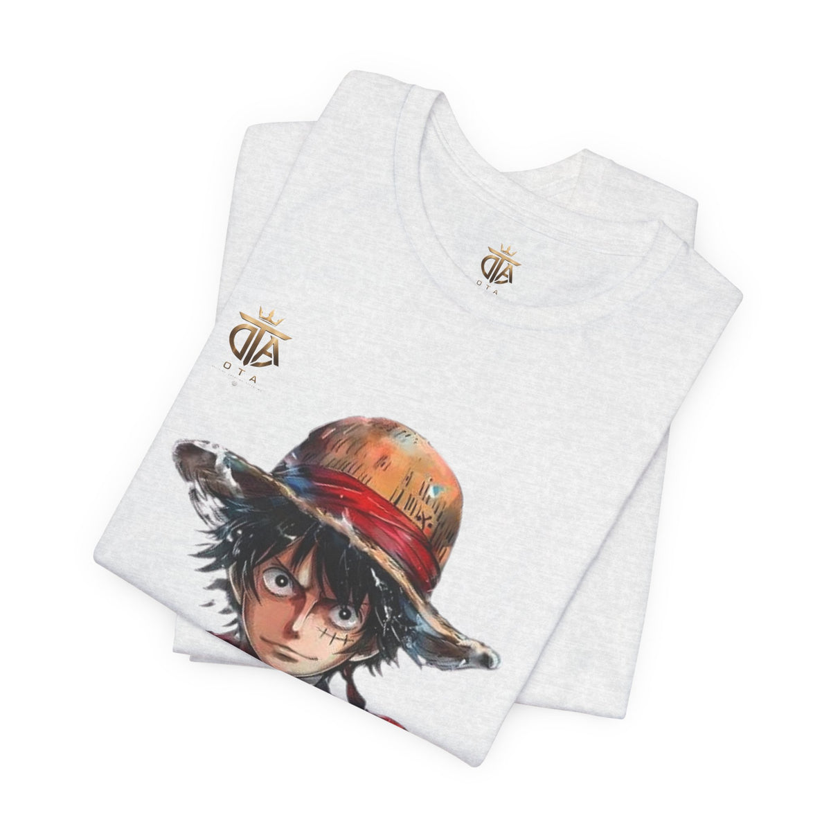 Luffy Watercolor Portrait T-Shirt — Anime Straw Hat Crew Tee