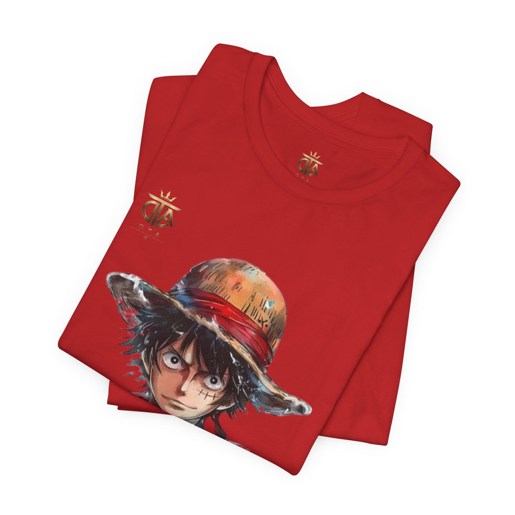 Luffy Watercolor Portrait T-Shirt — Anime Straw Hat Crew Tee