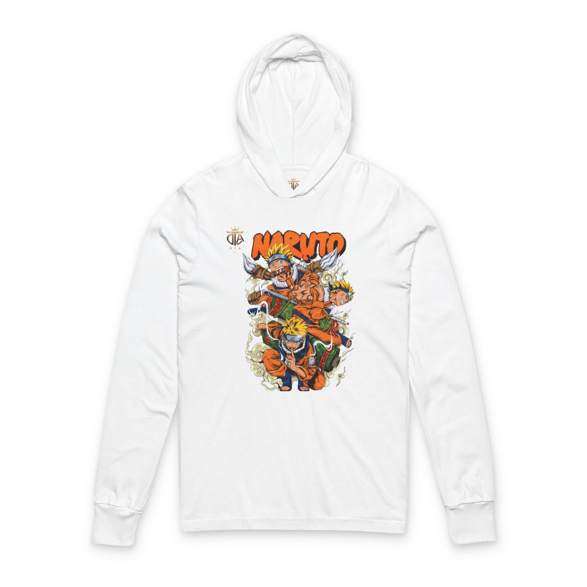 Naruto Graphic Hooded Long Sleeve Tee — Anime Ninja Art Shirt