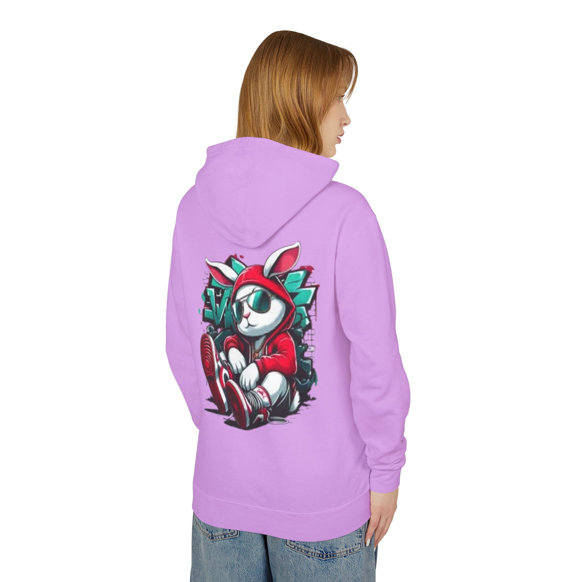 Street Bunny Graphic Hoodie — Cool Urban Bunny Pullover