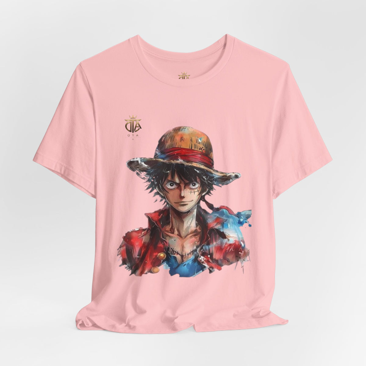 Luffy Watercolor Portrait T-Shirt — Anime Straw Hat Crew Tee