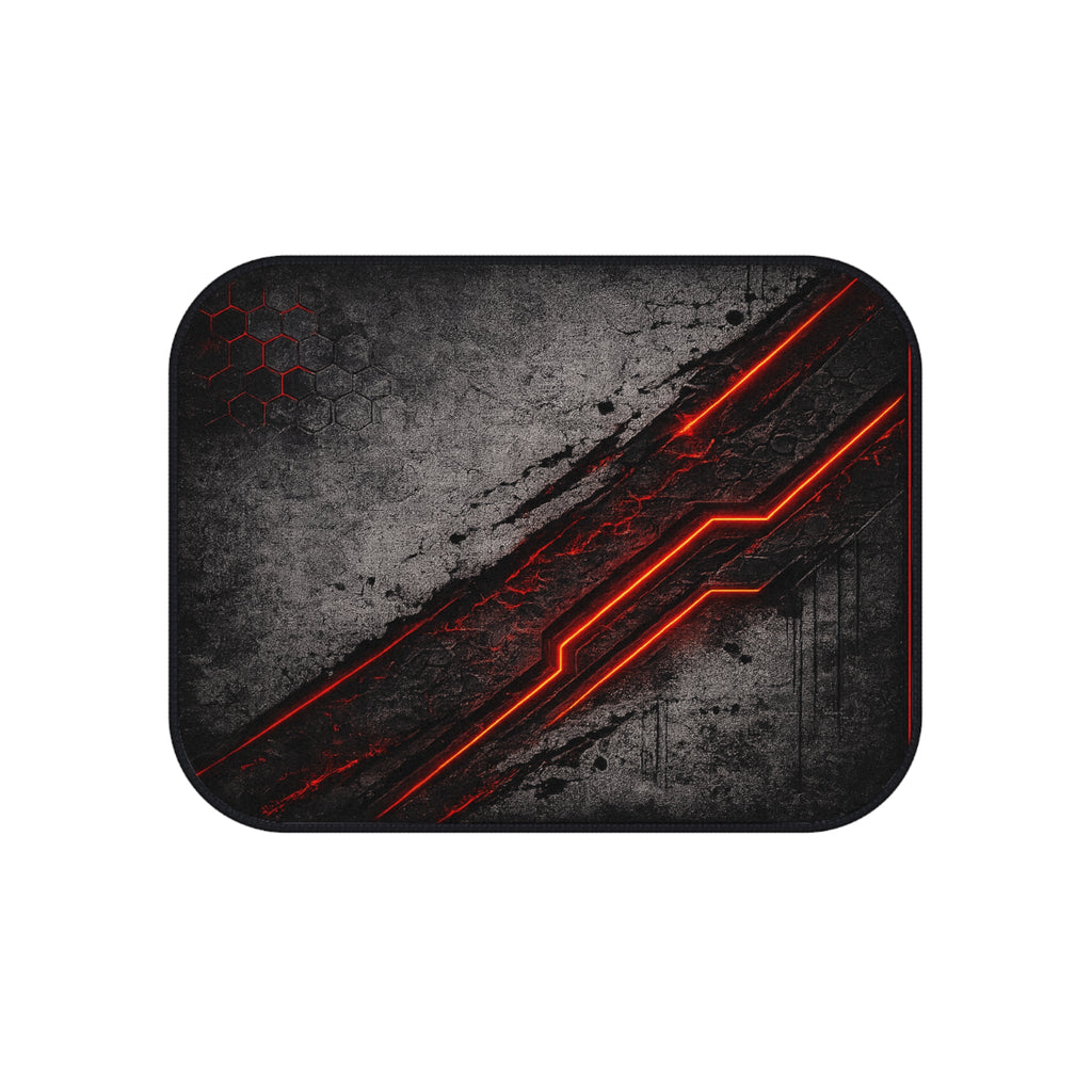 Red Neon Tech Car Mats (Set of 4)