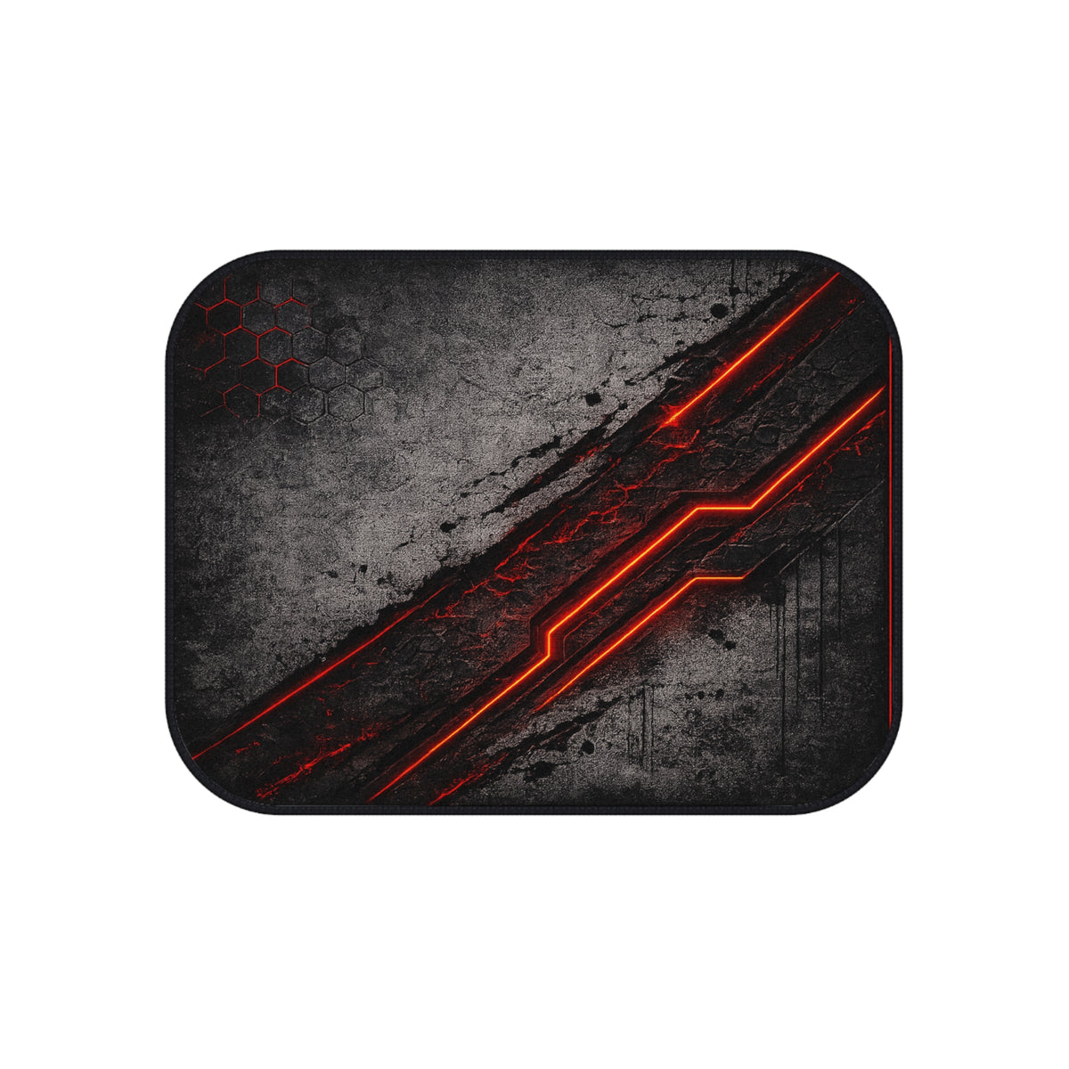 Red Neon Tech Car Mats (Set of 4)