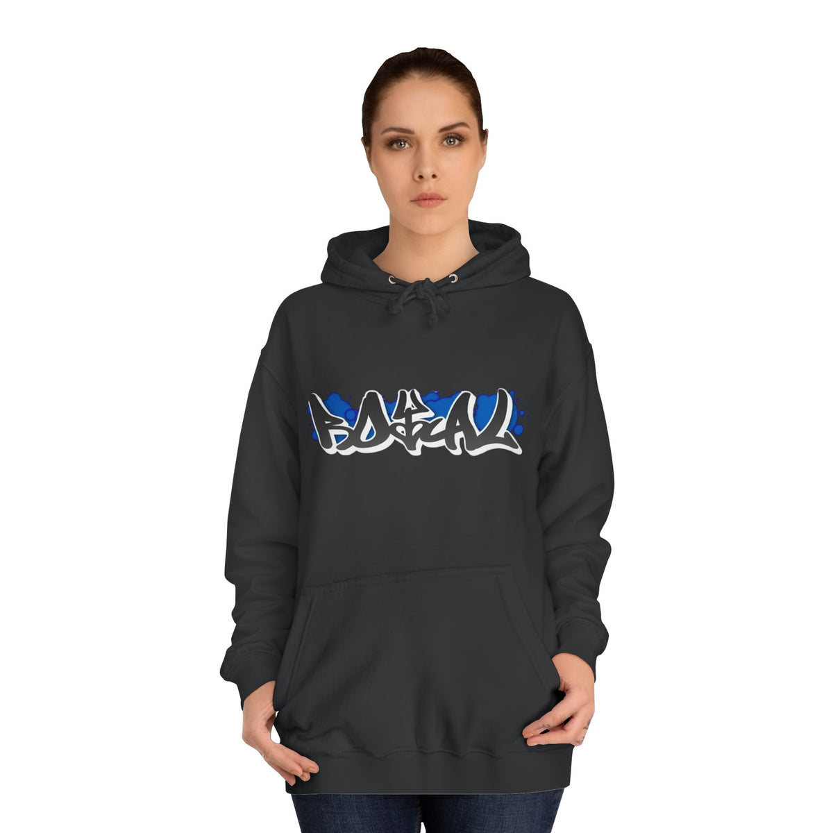 Graffiti Hoodie — Blue Graffiti Logo Pullover