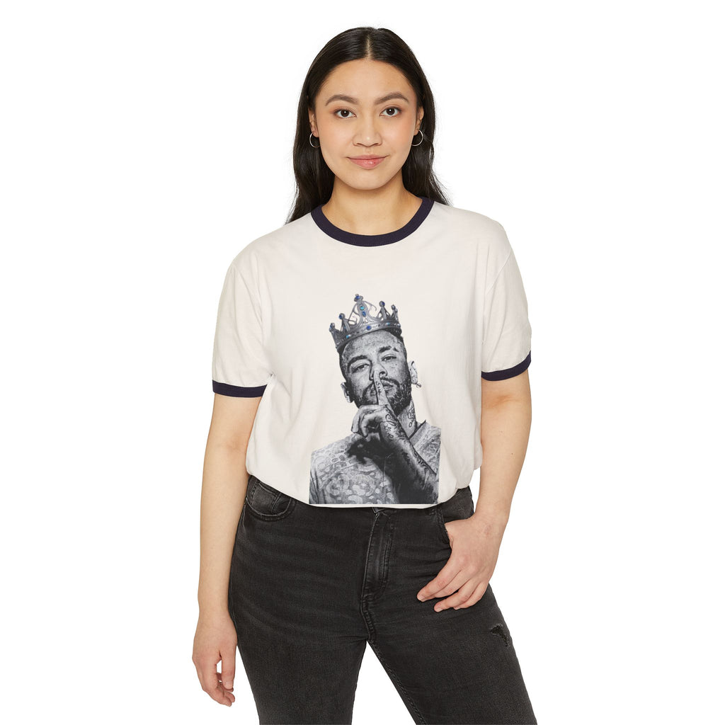 NEYMAR Ringer Tee — Crowned Portrait Graphic T-Shirt