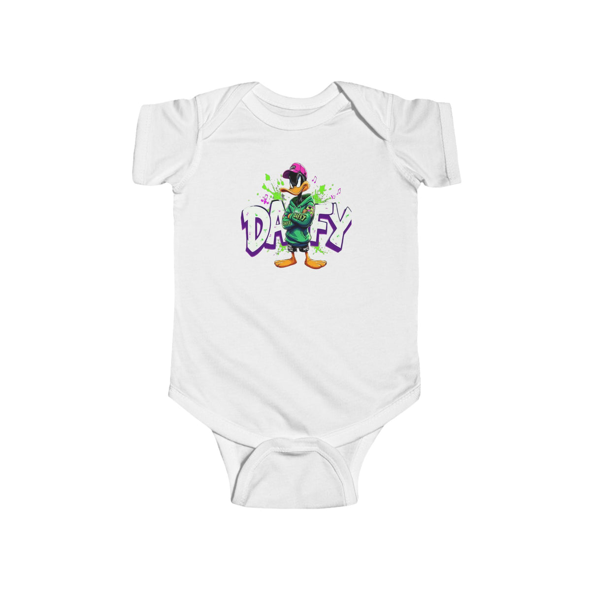 Duck Graphic Infant Bodysuit — "Ducky" Colorful Cartoon Baby Onesie