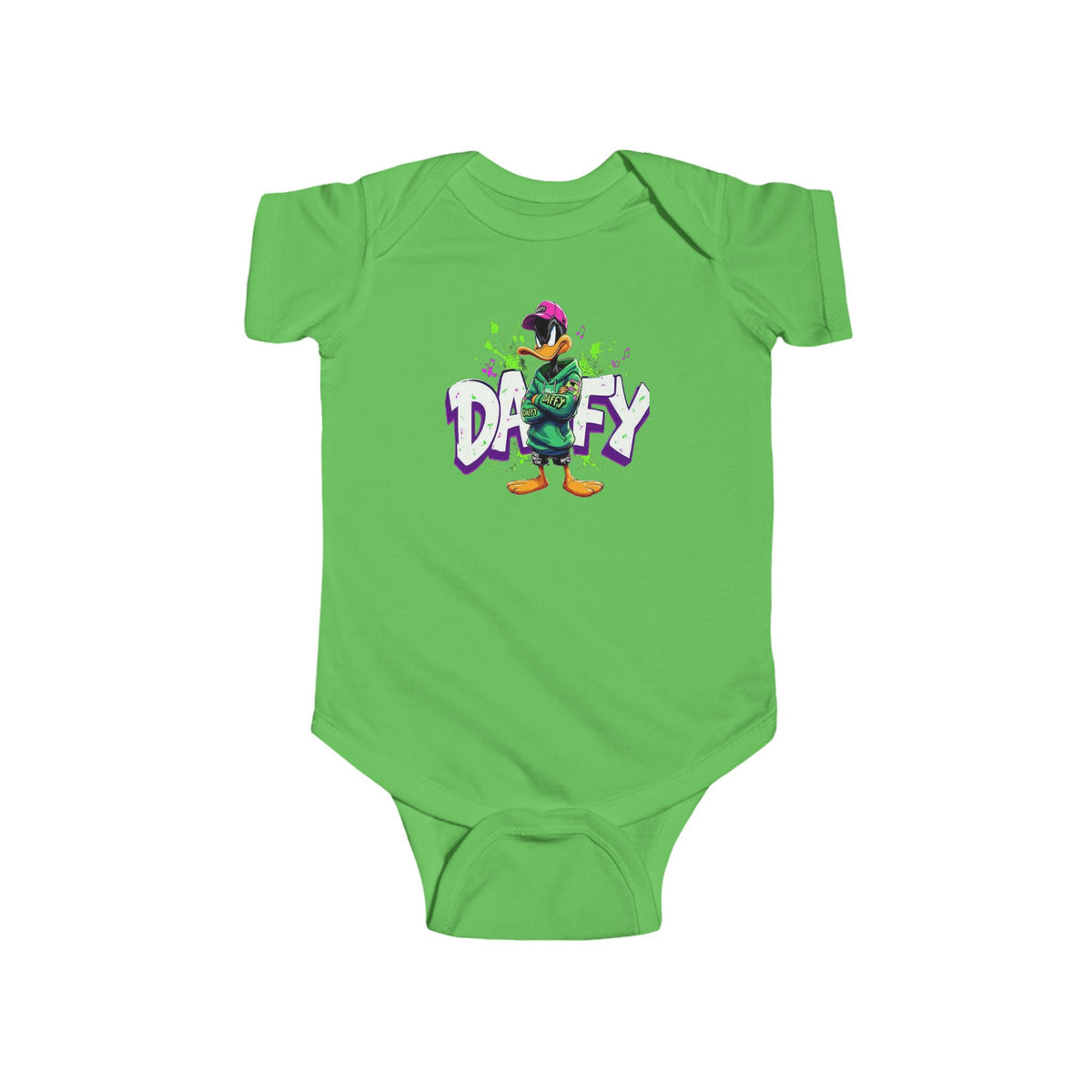 Duck Graphic Infant Bodysuit — "Ducky" Colorful Cartoon Baby Onesie