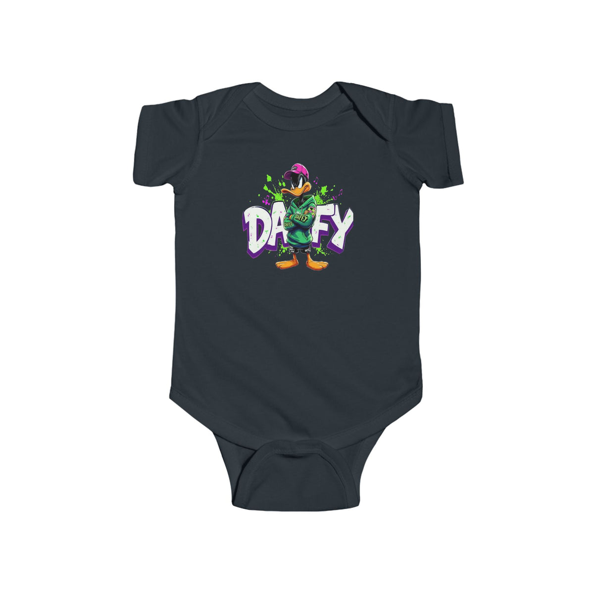 Duck Graphic Infant Bodysuit — "Ducky" Colorful Cartoon Baby Onesie