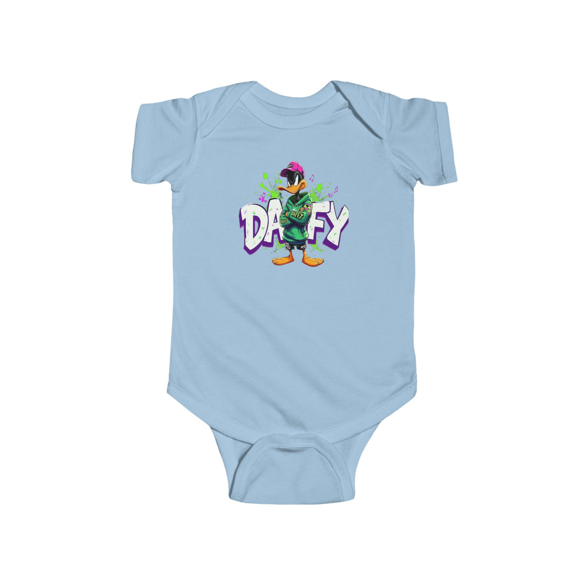 Duck Graphic Infant Bodysuit — "Ducky" Colorful Cartoon Baby Onesie