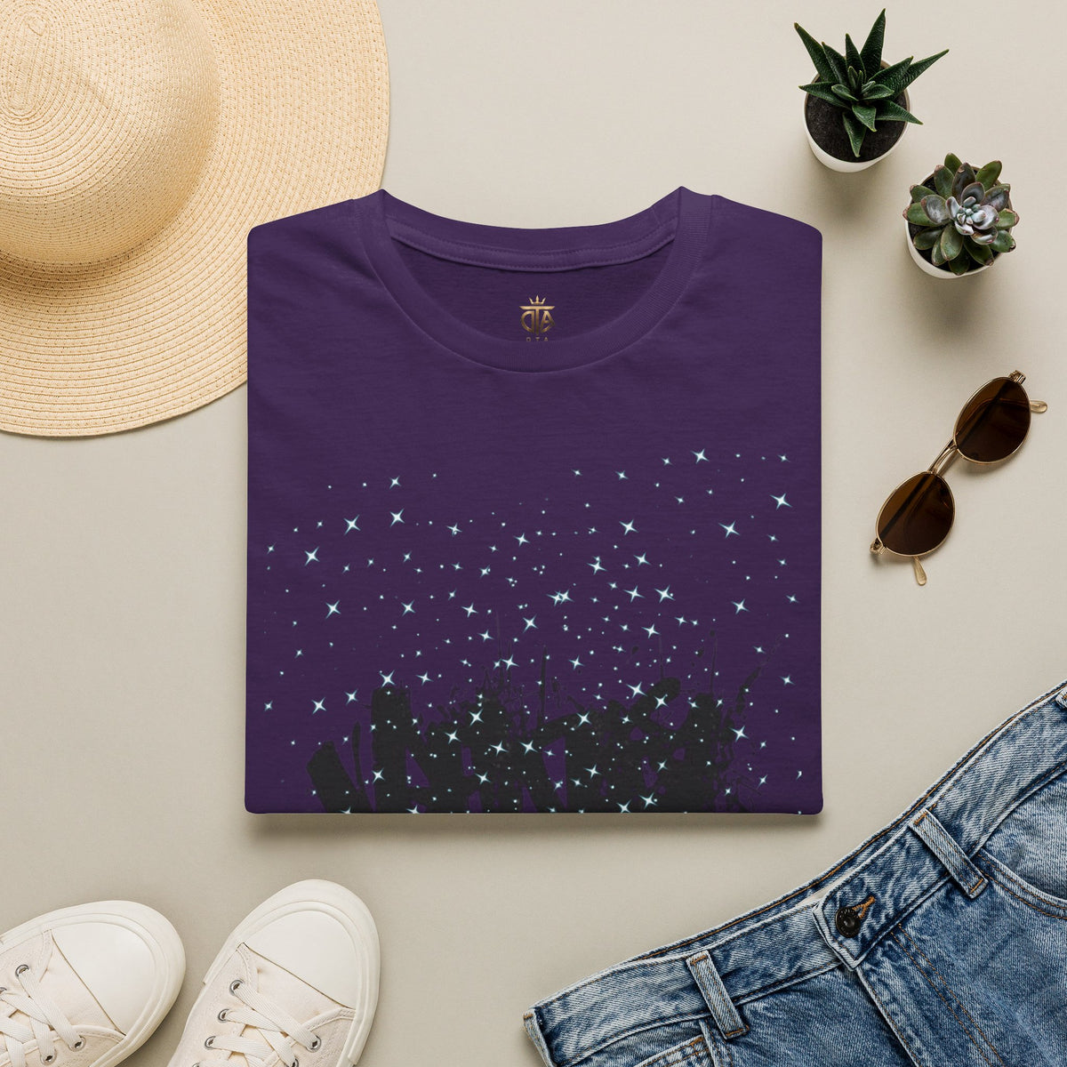 Abstract Urban Graffiti T-Shirt — Edgy Black Splatter Streetwear Tee