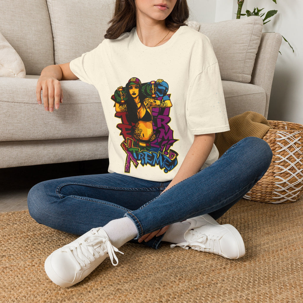 Graphic Tee — Retro Urban Girl Skateboard Street Art Design