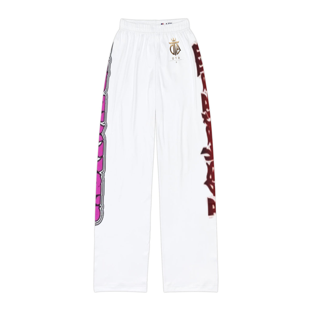 Kids Lounge Pants — White Street Graffiti Print AOP