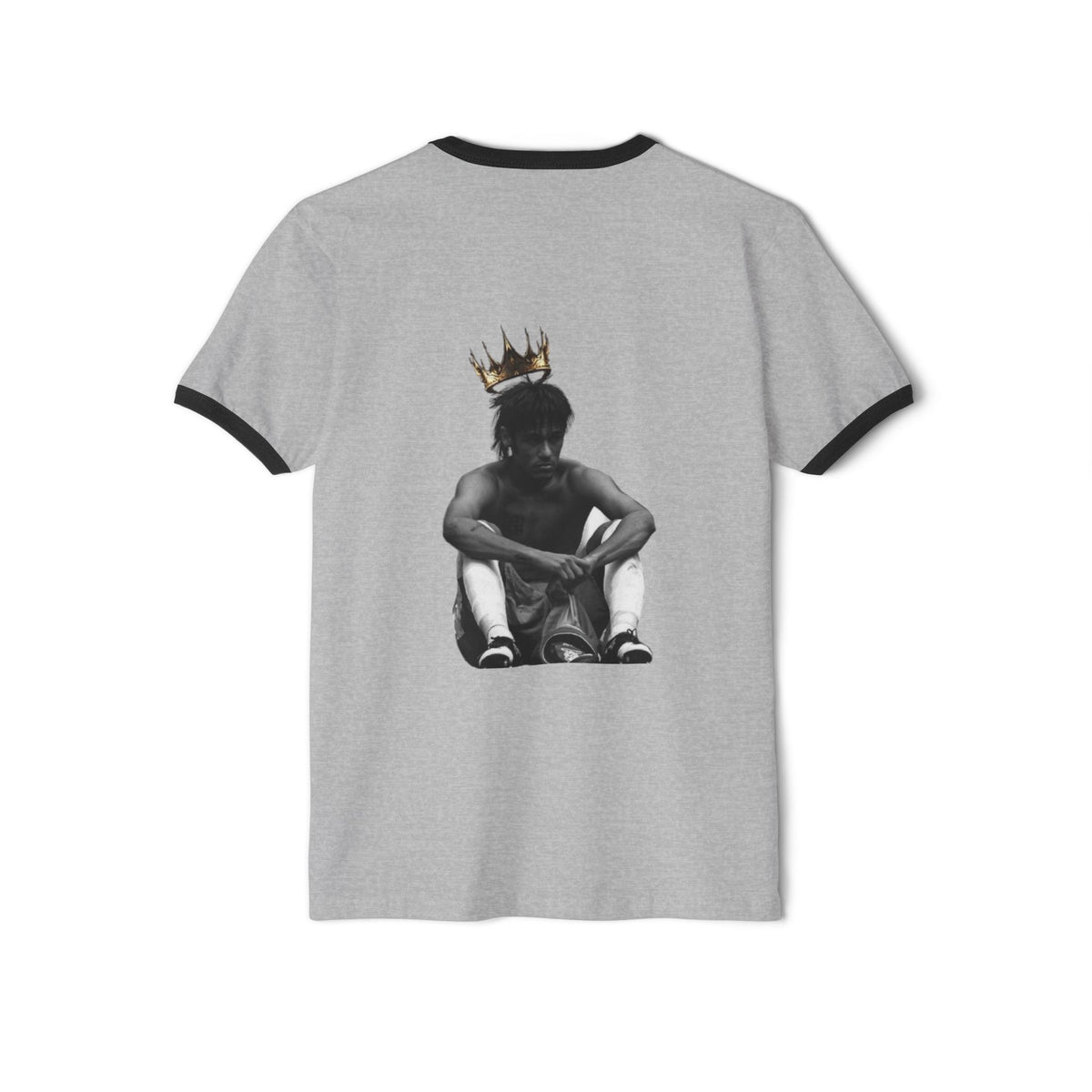 NEYMAR Ringer Tee — Crowned Portrait Graphic T-Shirt