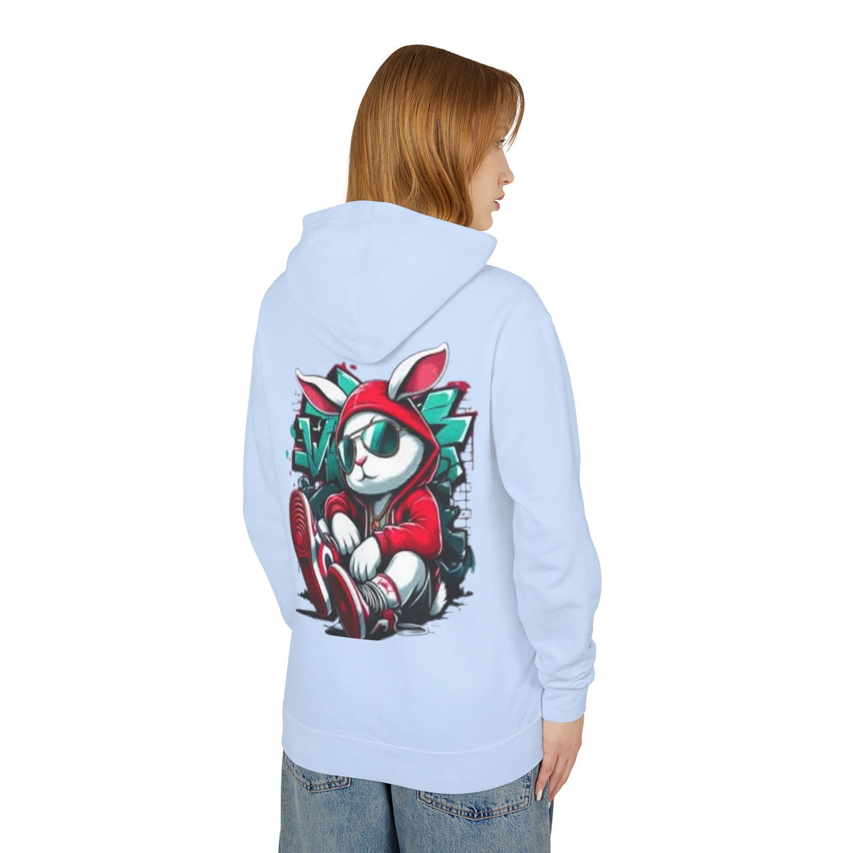 Street Bunny Graphic Hoodie — Cool Urban Bunny Pullover