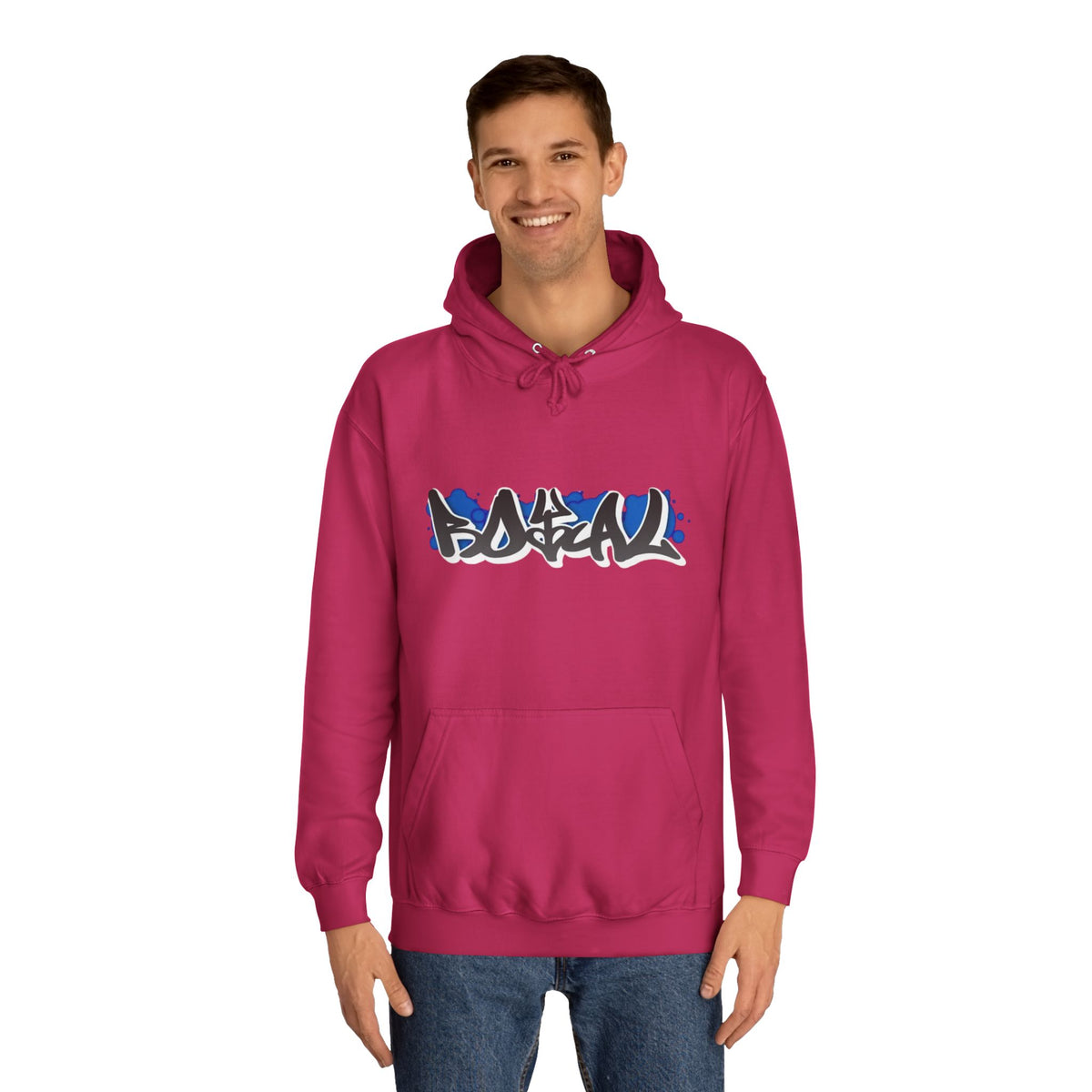 Graffiti Hoodie — Blue Graffiti Logo Pullover
