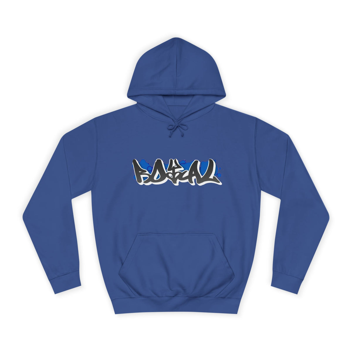 Graffiti Hoodie — Blue Graffiti Logo Pullover