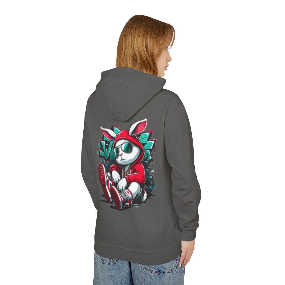 Street Bunny Graphic Hoodie — Cool Urban Bunny Pullover