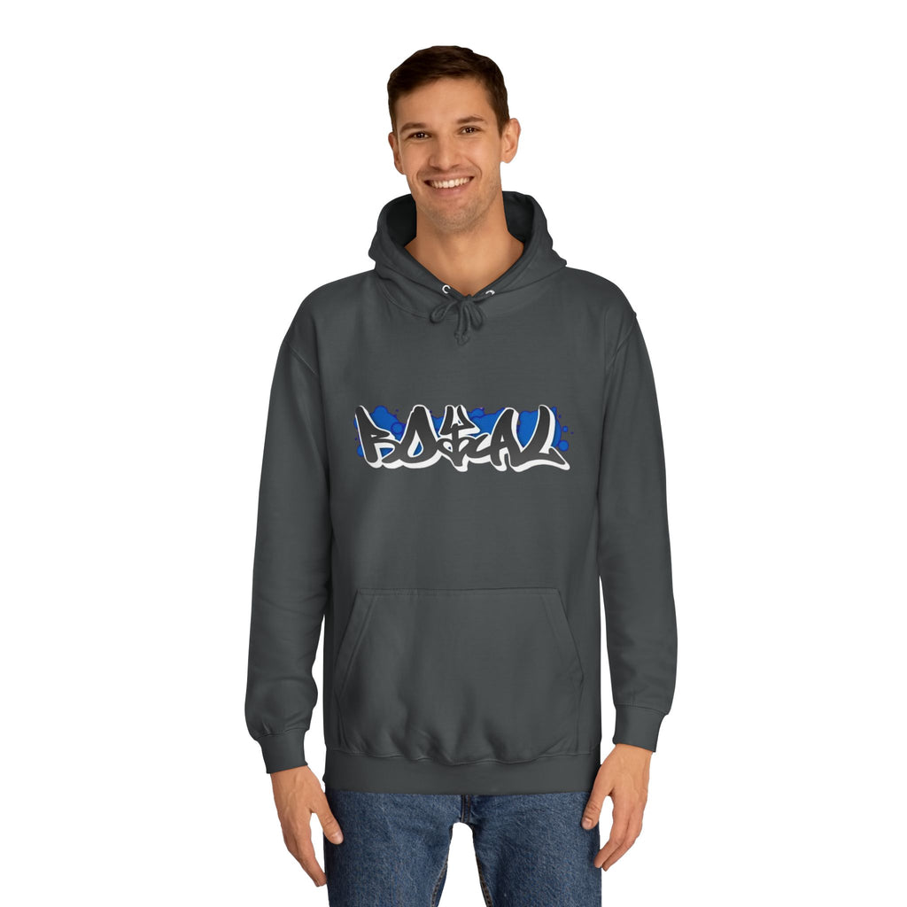 Graffiti Hoodie — Blue Graffiti Logo Pullover