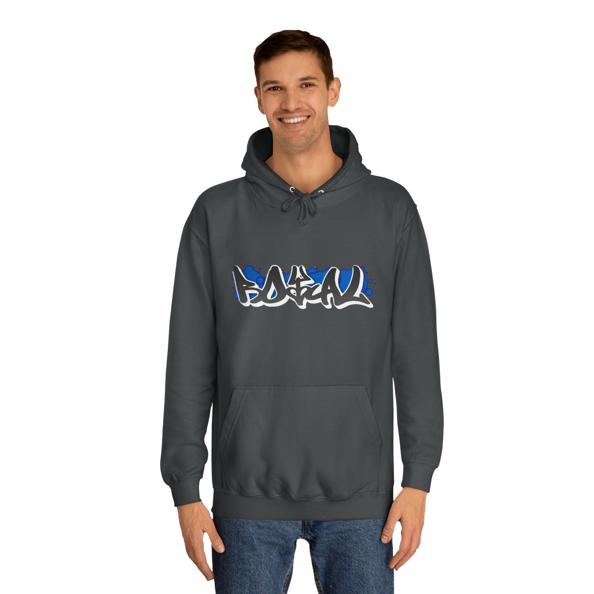 Graffiti Hoodie — Blue Graffiti Logo Pullover