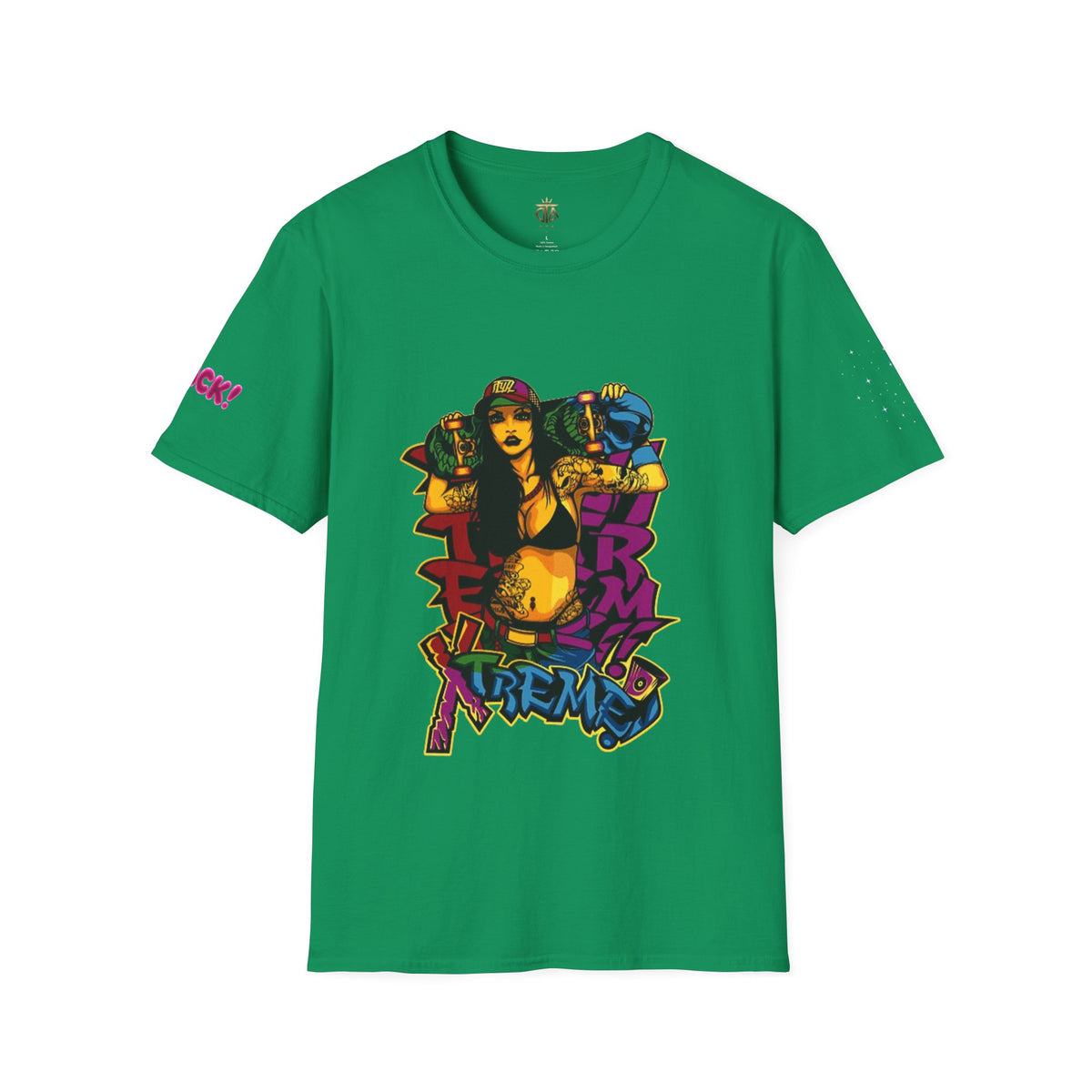Graphic Tee — Retro Urban Girl Skateboard Street Art Design