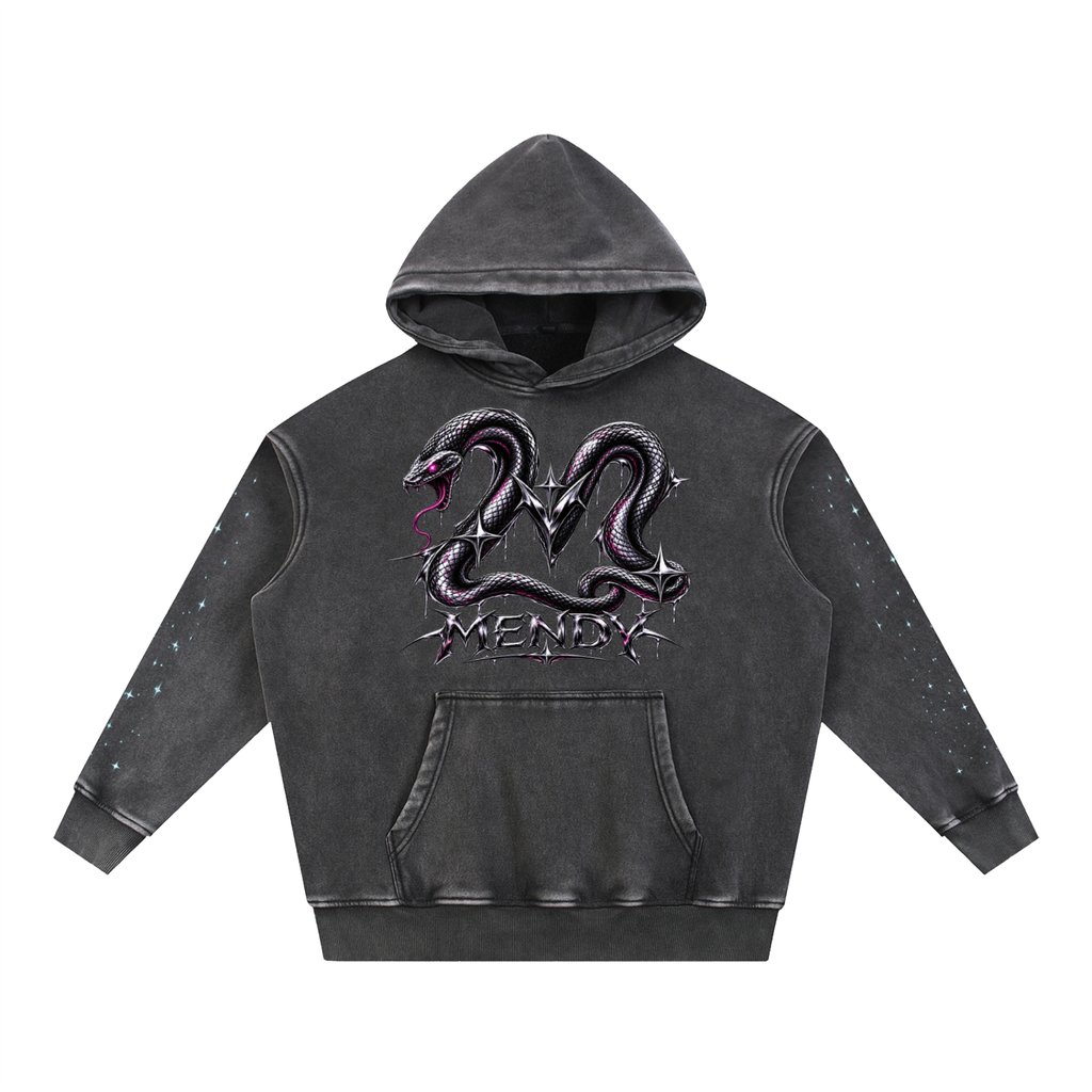 MENDY SNAKE Wash Fleece Oversize Hoodie
