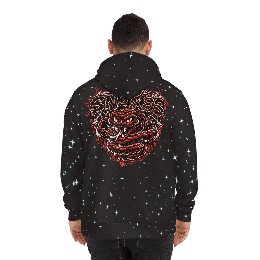 SN4k8S Graphic Hoodie — 'SN4K8S' Retro Streetwear All-Over Print