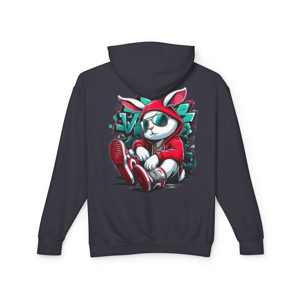 Street Bunny Graphic Hoodie — Cool Urban Bunny Pullover