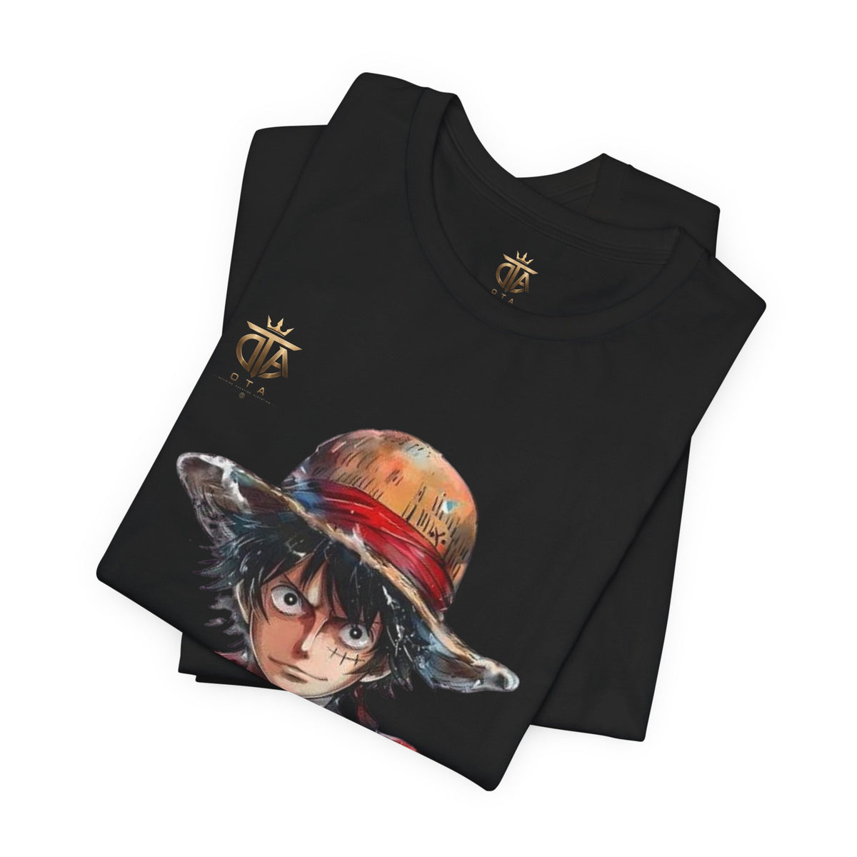 Luffy Watercolor Portrait T-Shirt — Anime Straw Hat Crew Tee
