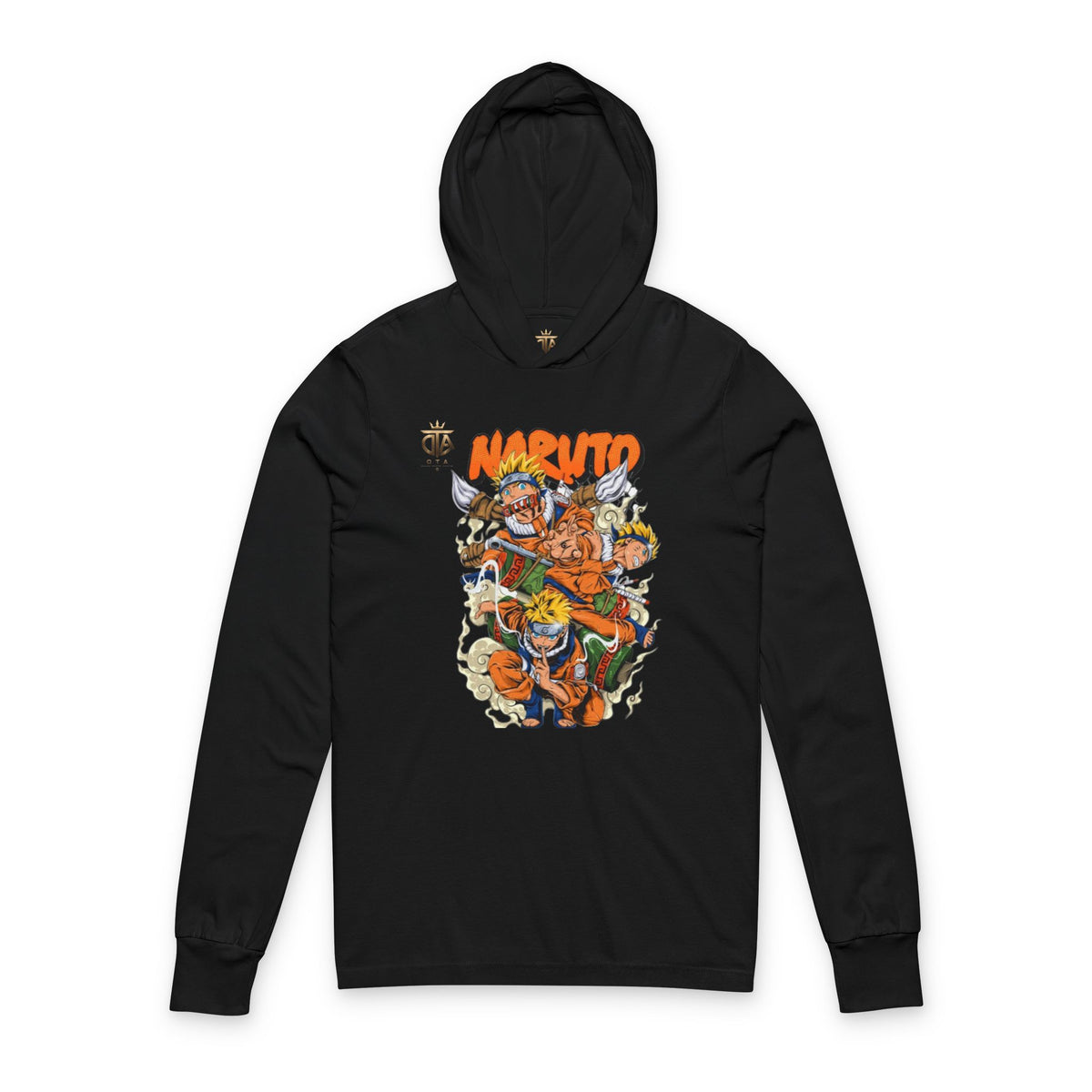 Naruto Graphic Hooded Long Sleeve Tee — Anime Ninja Art Shirt