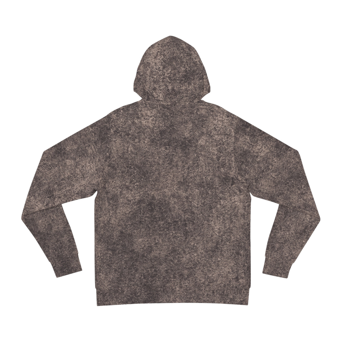 Brown Distressed Fashion Hoodie with Minimal Crown Accent