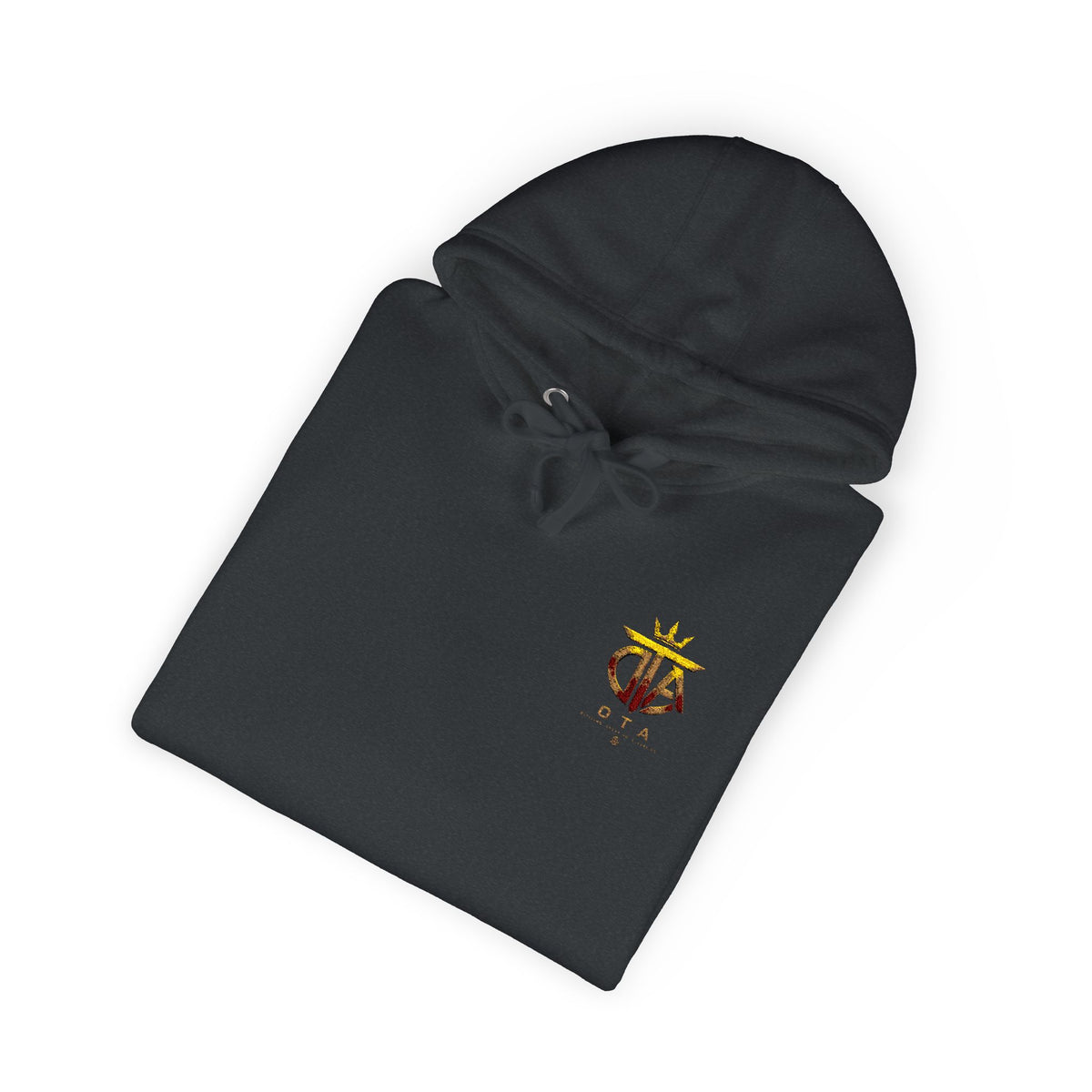 Star Crown Crest Hoodie — Small Chest Graphic, Regal Floral Emblem