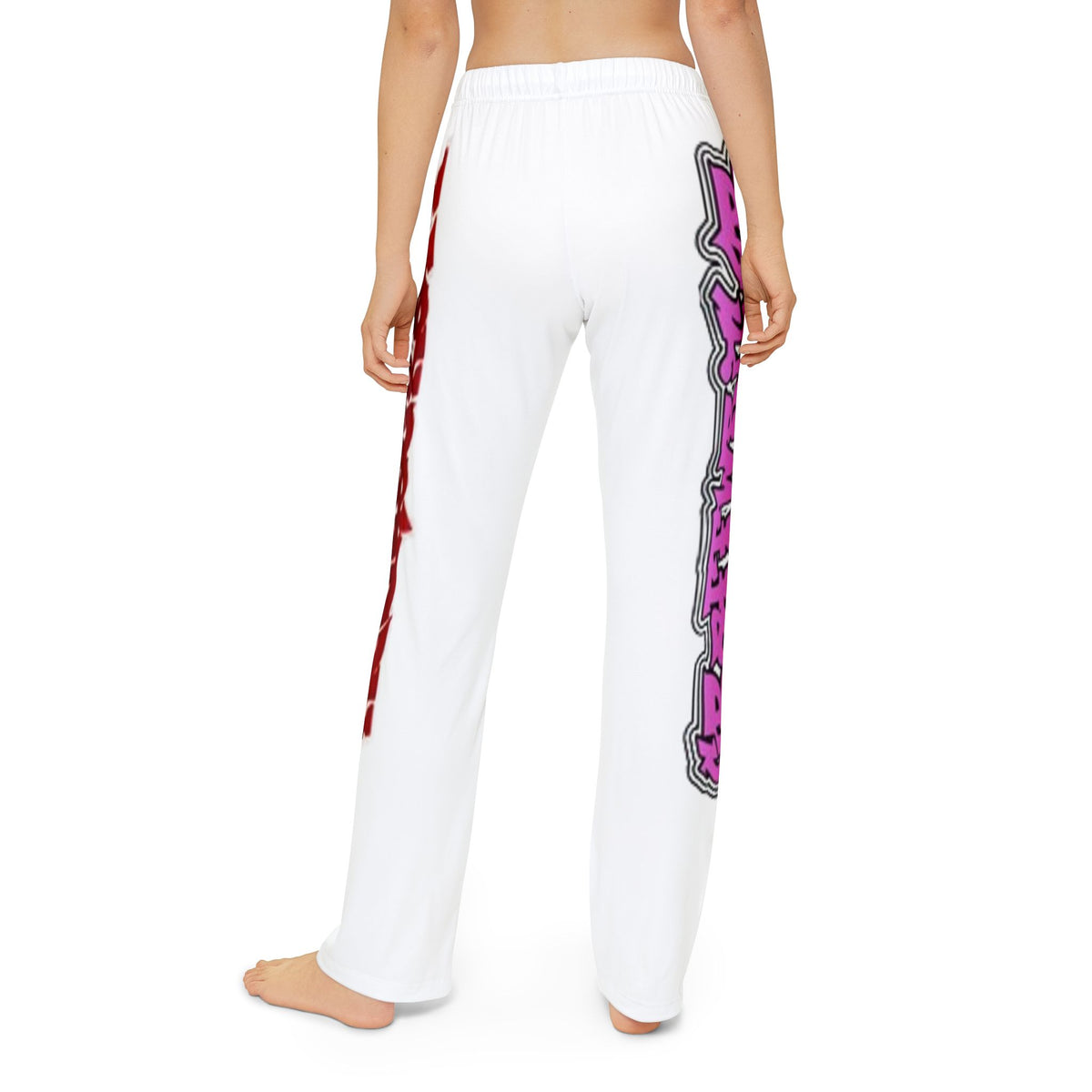 Kids Lounge Pants — White Street Graffiti Print AOP