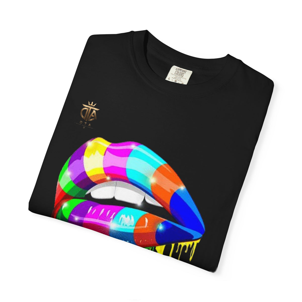 Paint Drip Rainbow Lips T-Shirt