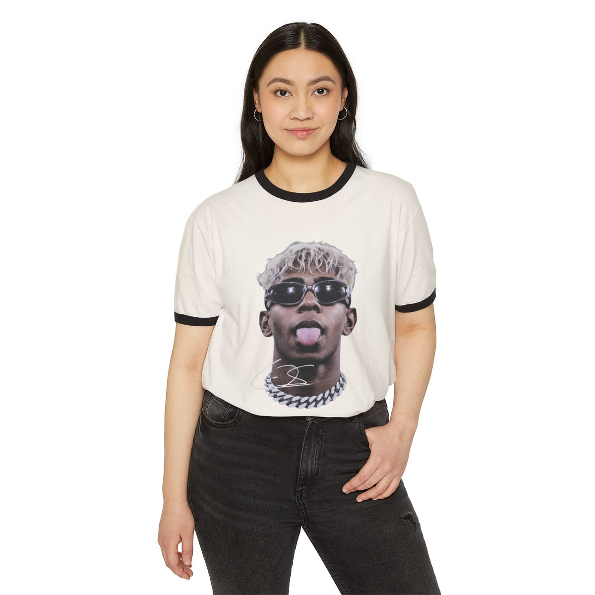 Lamine Yamal Graphic Ringer T-Shirt — Retro Portrait Streetwear Tee